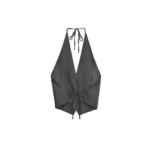 Grey kneck Tie waistcoat - blossombaduk