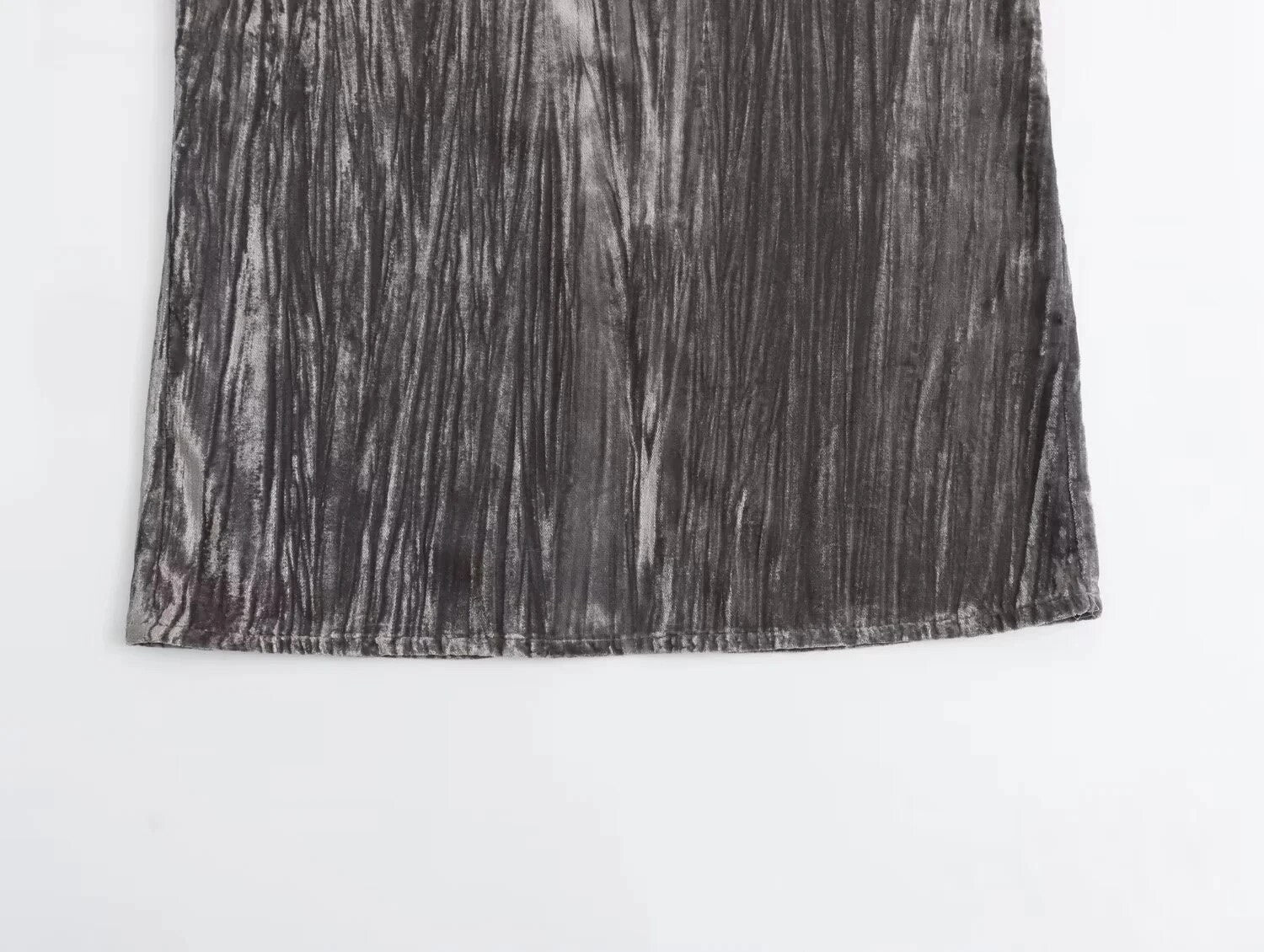 Velvet Grey Line Skirt - blossombaduk