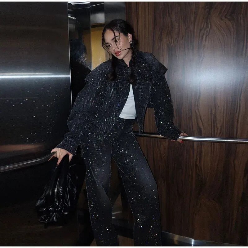 Diamanté Jean jacket - blossombaduk