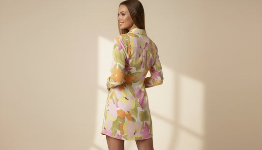 Floral Print Shirt Dress
