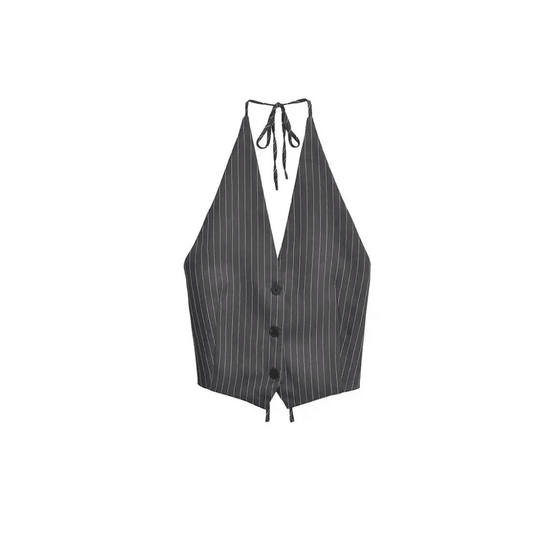 Grey kneck Tie waistcoat - blossombaduk