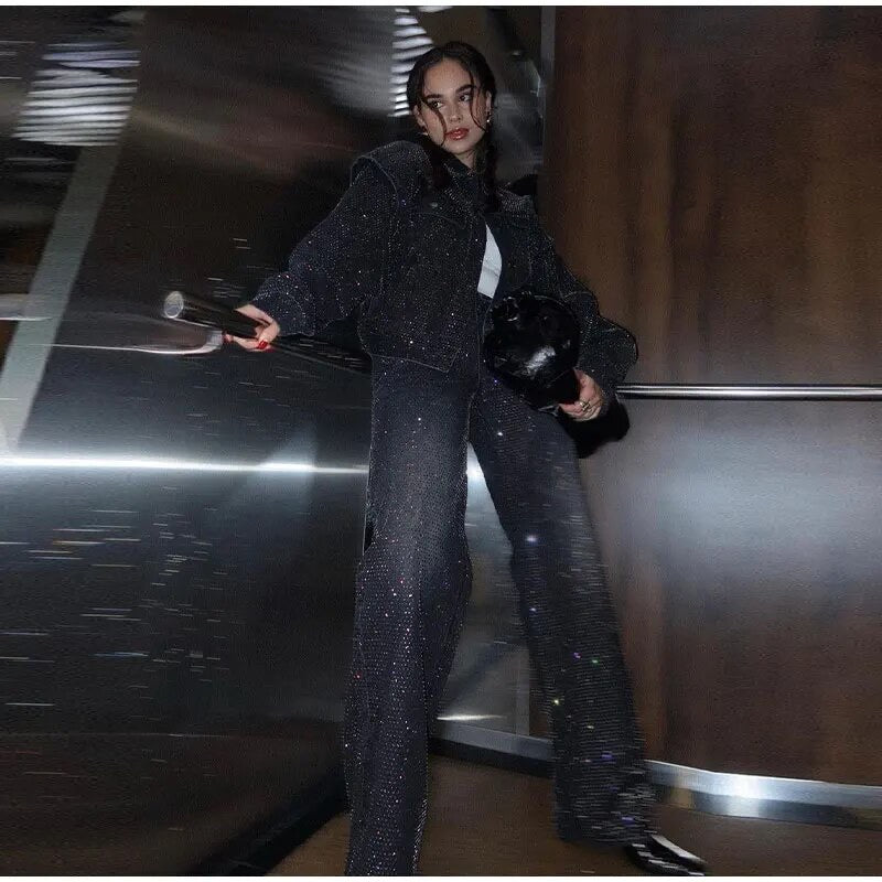 Diamanté Jean jacket - blossombaduk