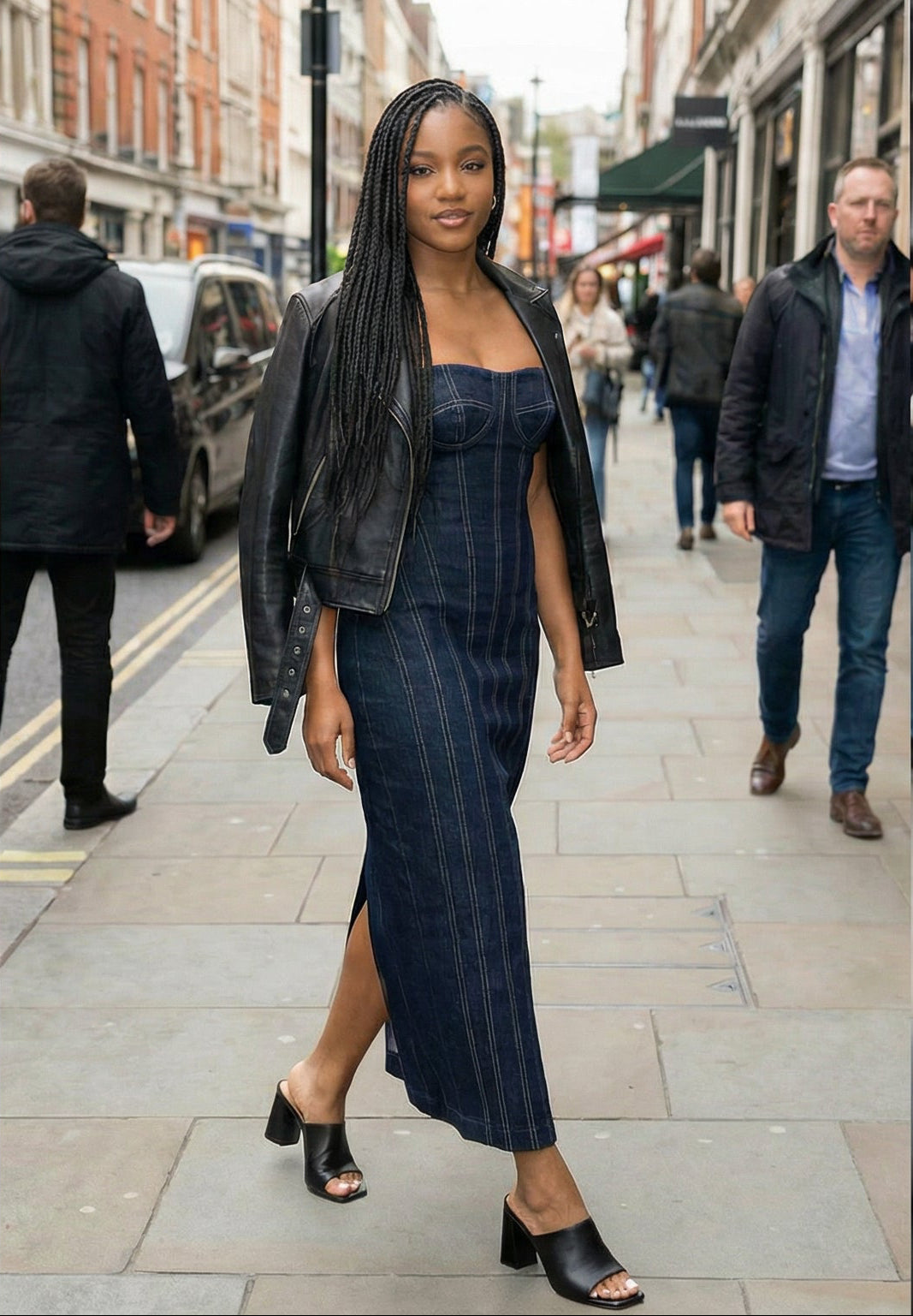 Sleeveless Midi Jean Dress