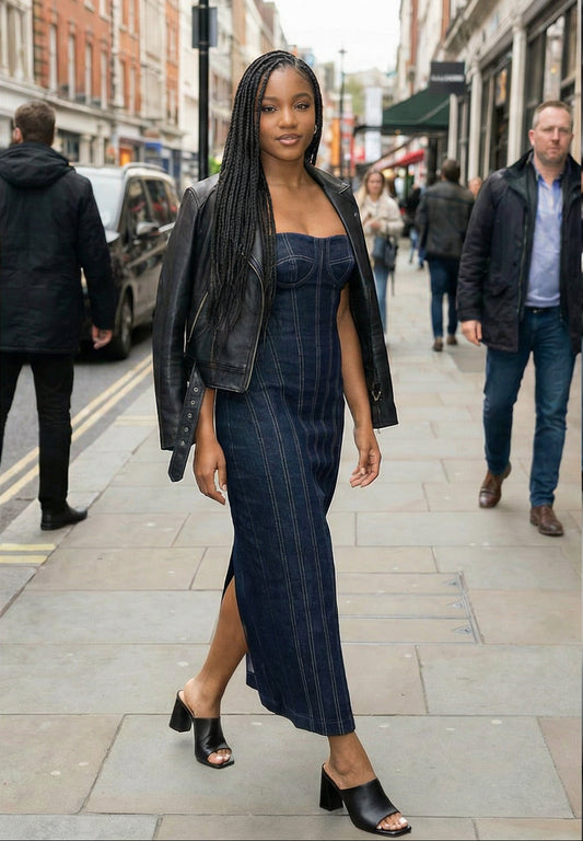 Sleeveless Midi Jean Dress