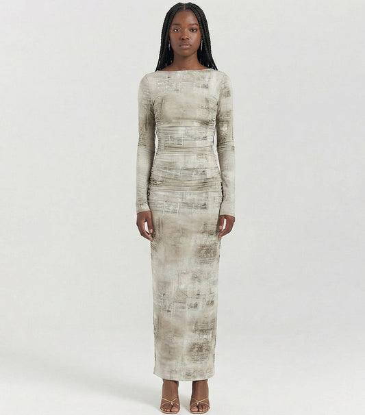 Print Out Maxi Dress