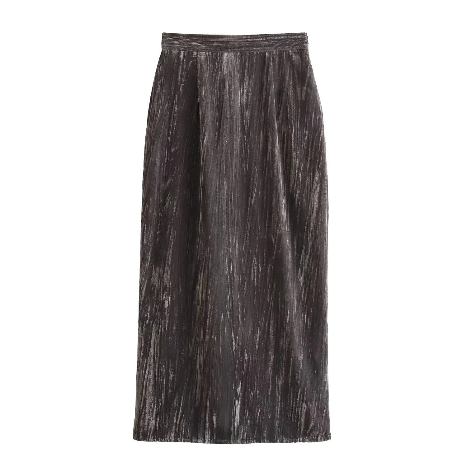 Velvet Grey Line Skirt - blossombaduk