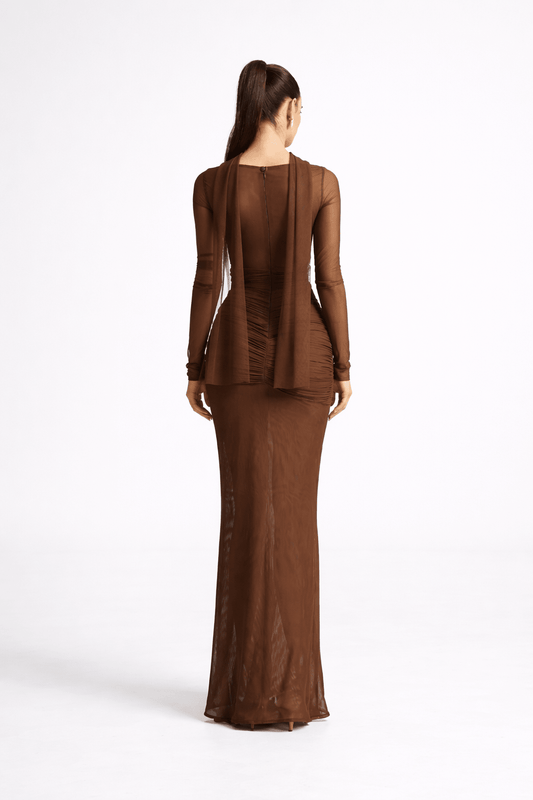 Subtle Brown Maxi Sheer - blossombaduk