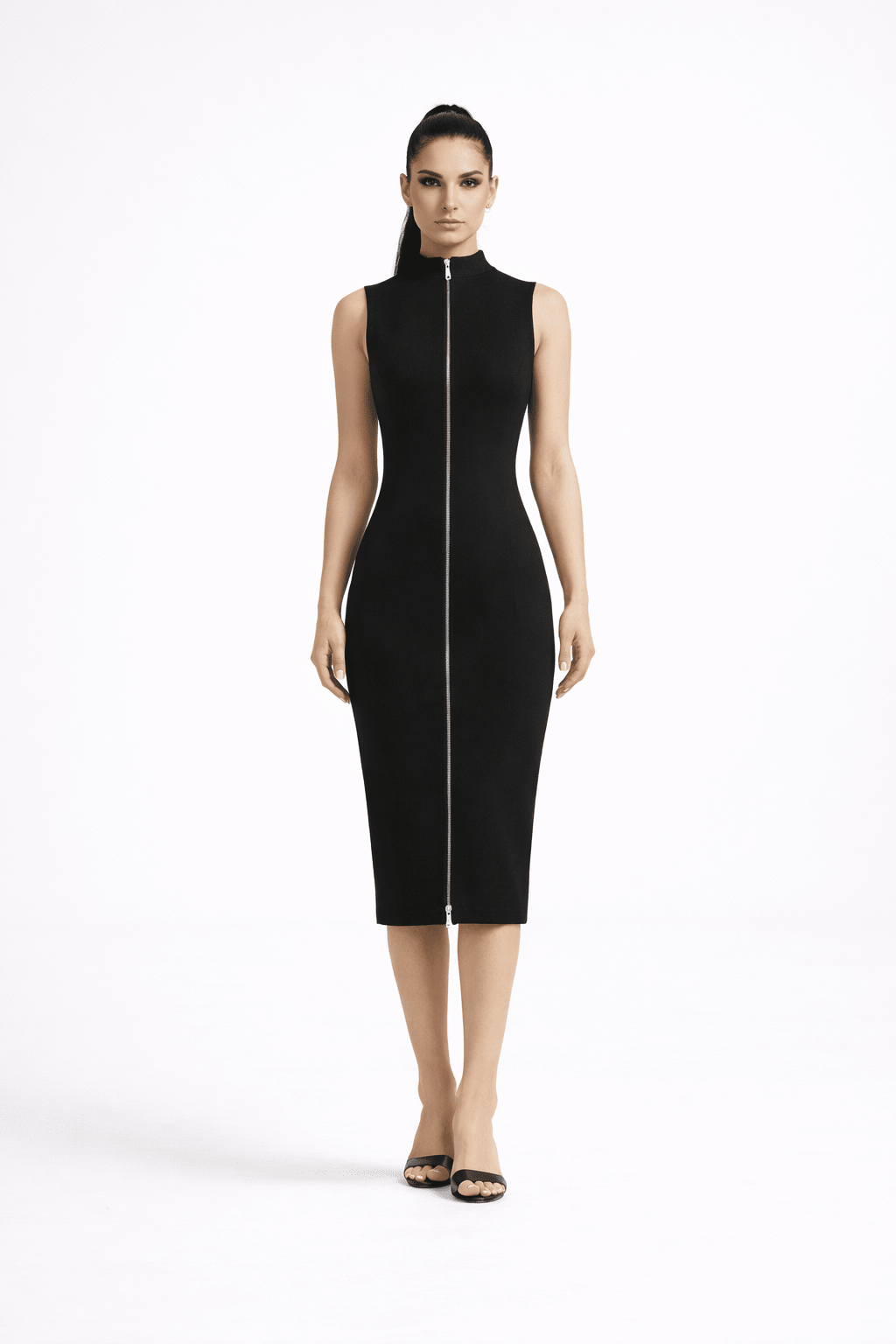 Black Zip Dress - blossombaduk