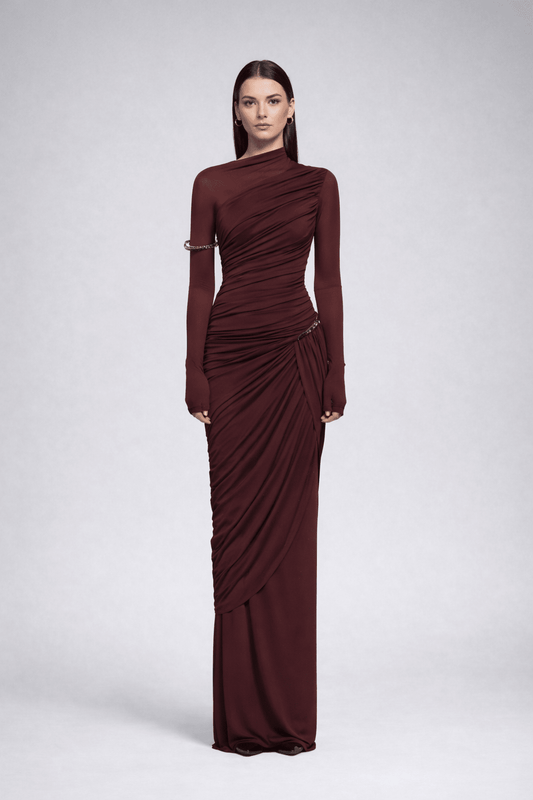 Kayla Greek Brown Maxi - blossombaduk