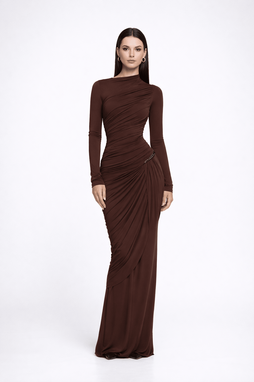 Kayla Greek Brown Maxi - blossombaduk