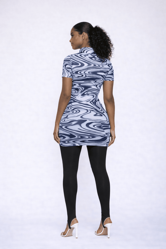 Blue Marble Bodycon - blossombaduk