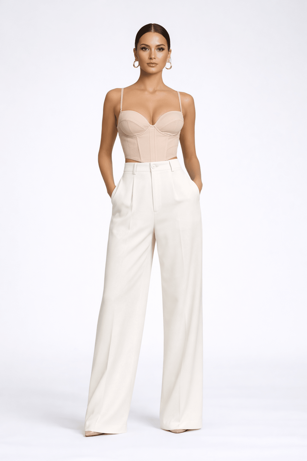 Mill Nude Corset Style Crop - blossombaduk