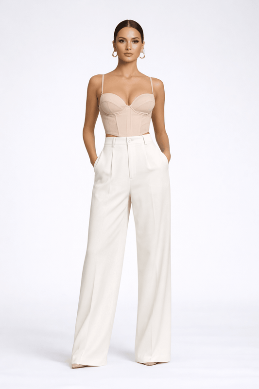 Mill Nude Corset Style Crop - blossombaduk