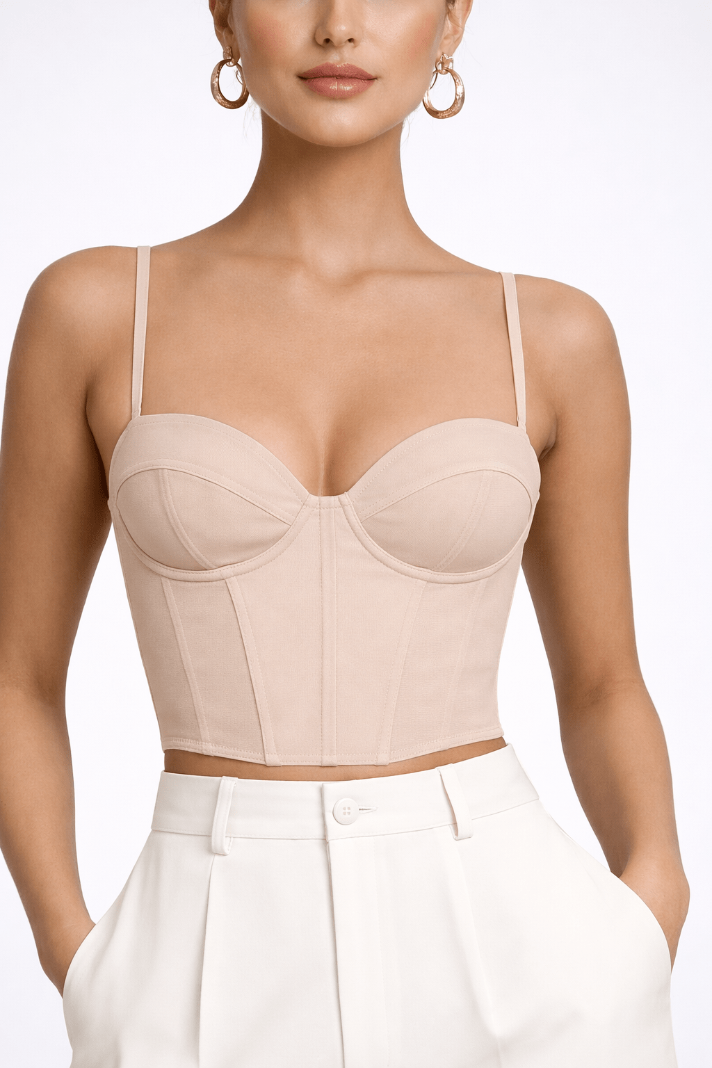 Mill Nude Corset Style Crop - blossombaduk