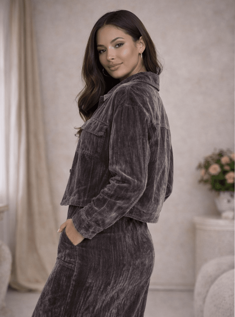 Velvet Greyline Top - blossombaduk