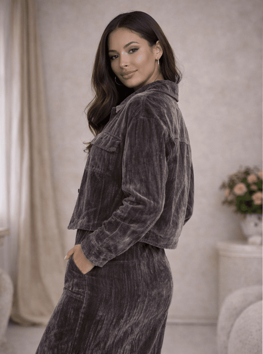 Velvet Greyline Top - blossombaduk