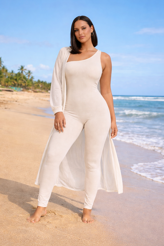 Buttercream One Shoulder Jumpsuit