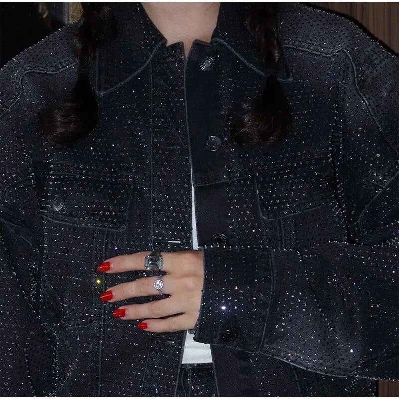 Diamanté Jean jacket - blossombaduk