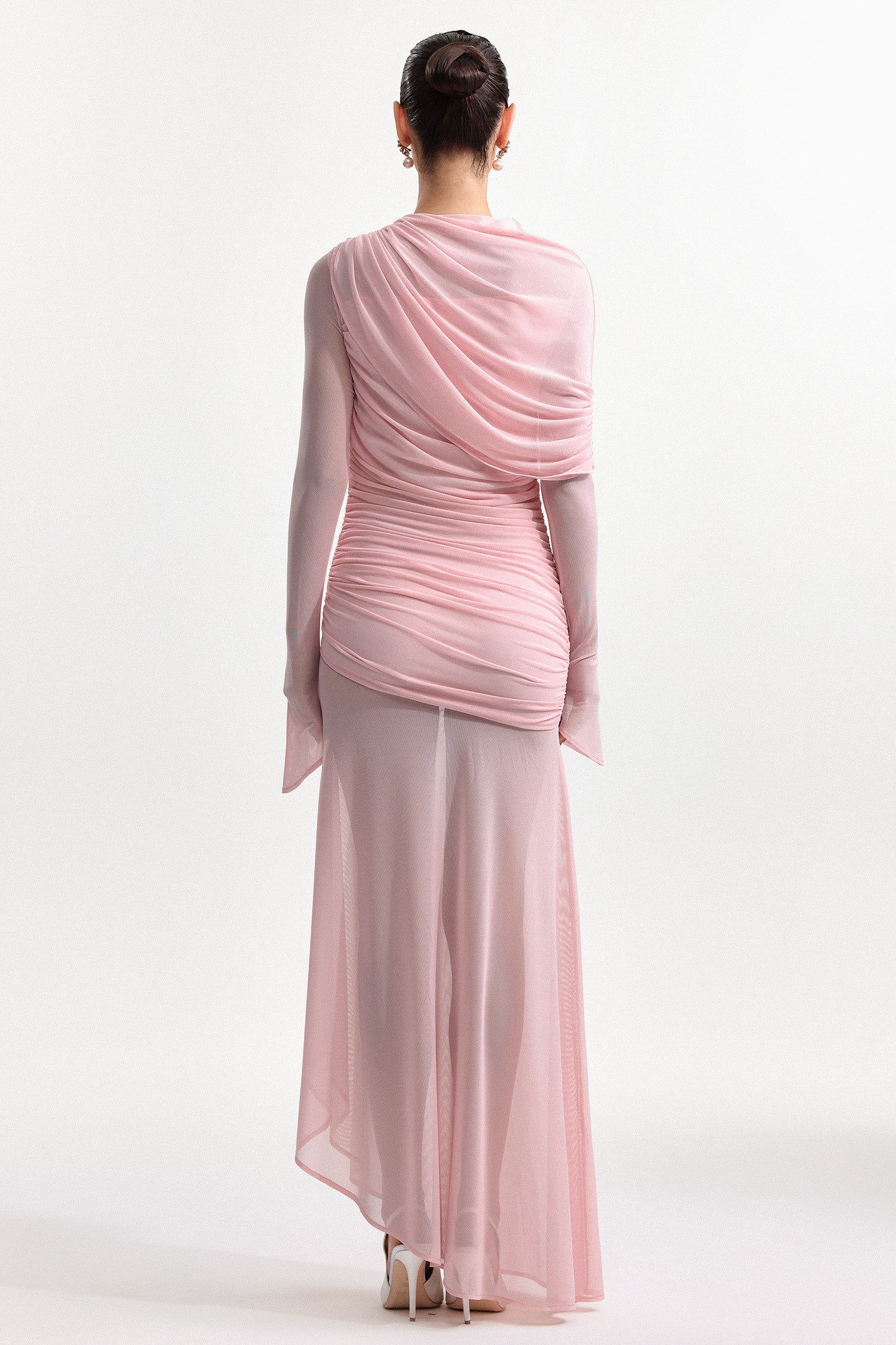 Light Rose Ruche Dress