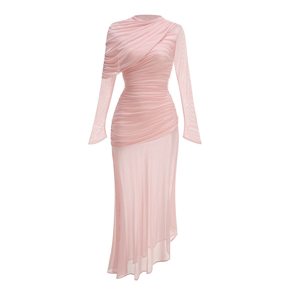 Light Rose Ruche Dress