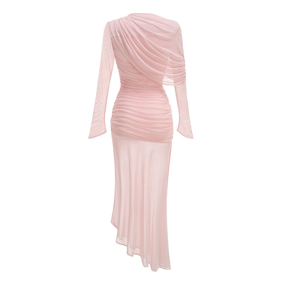 Light Rose Ruche Dress