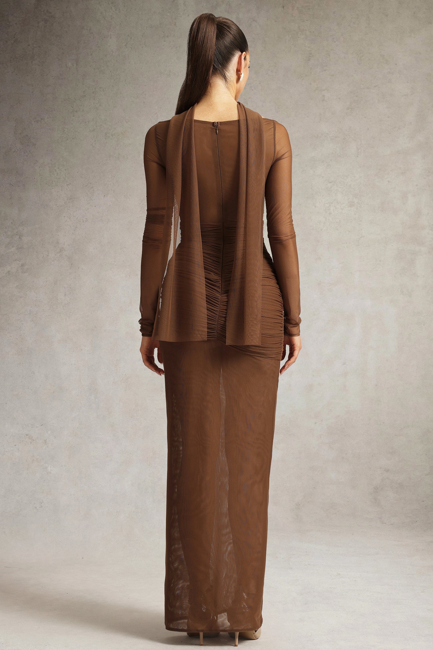 Subtle Brown Maxi Sheer