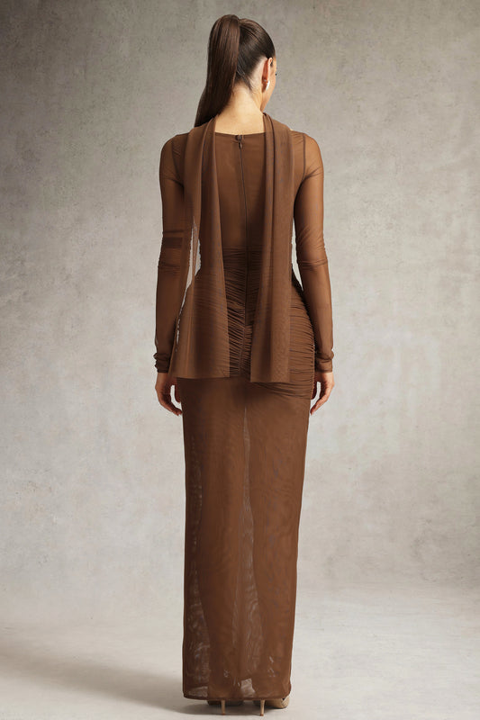 Subtle Brown Maxi Sheer