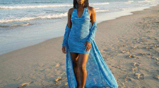 Blue Ocean Halter Dress
