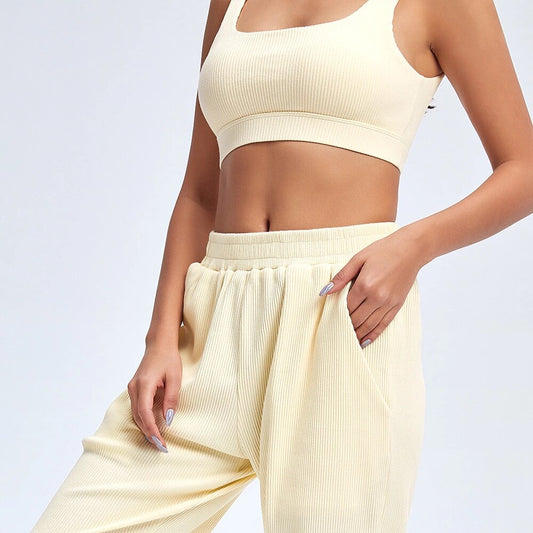 R1 Pastel Yellow Tracksuit Set