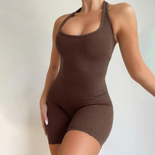 Ribbed Cycle Jumpsuit