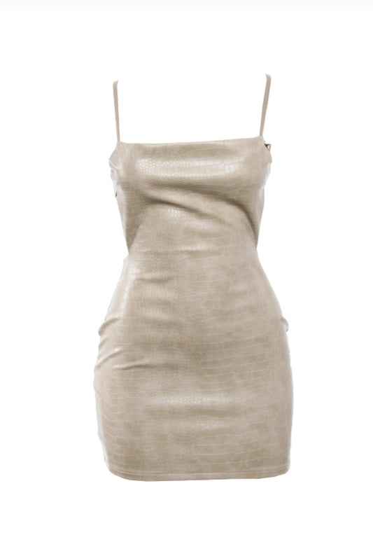 Luxury TicToc Leather Dress