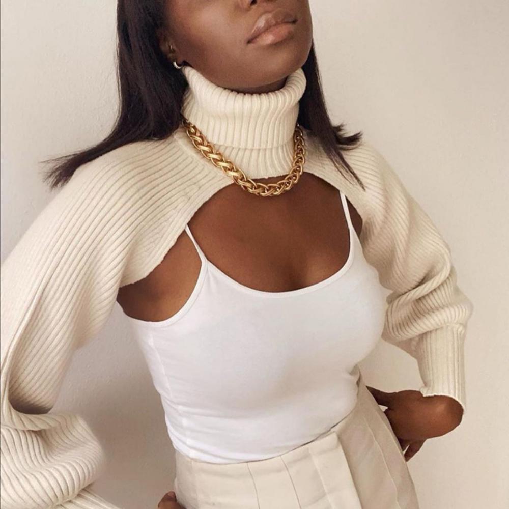 Knitted Crop Out Turtleneck